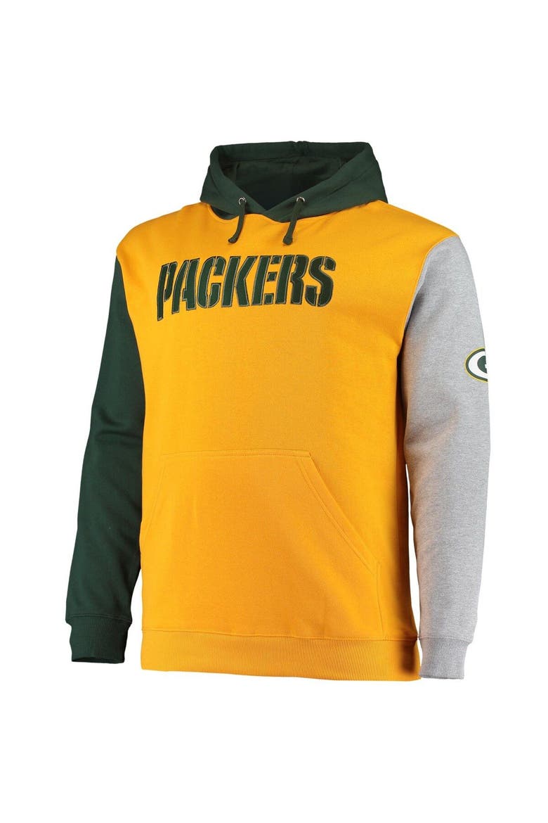 Men's Green/Gold Green Bay Packers Big & Tall Pullover Hoodie, Alternate, color, Green