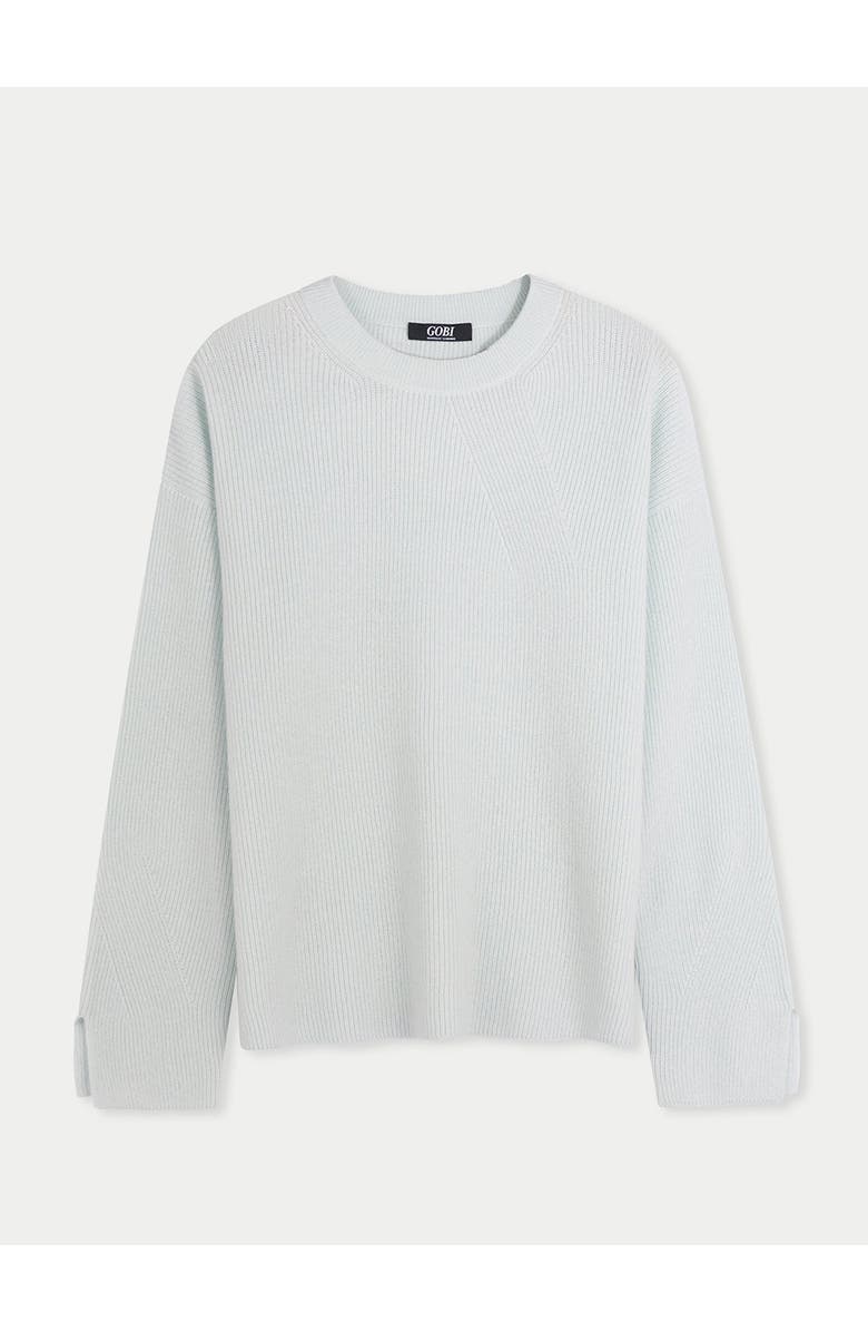 GOBI Mongolian Cashmere Split-Sleeve Cashmere Sweater, Alternate, color, Milky Green