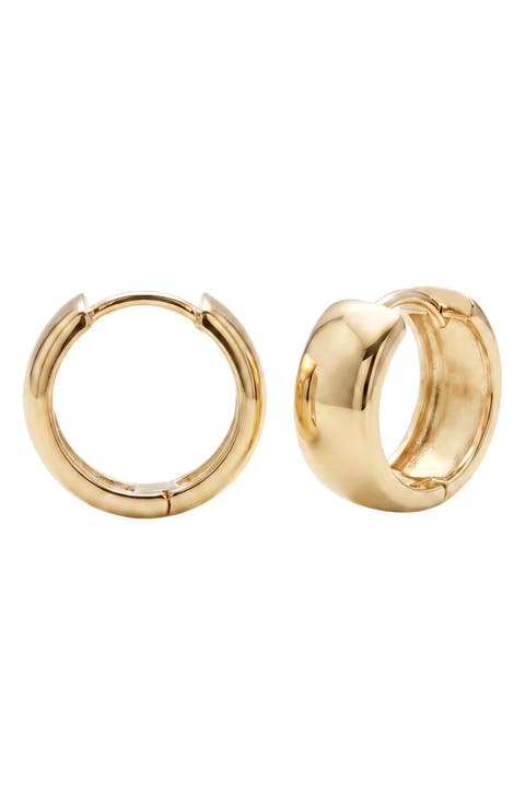 Chunky Huggie Hoop Earrings