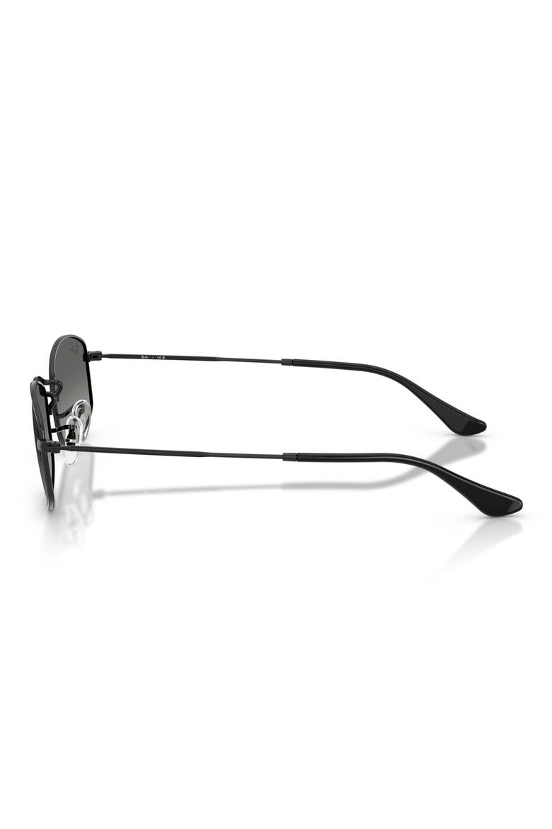 55mm Gradient Irregular Sunglasses, Alternate, color, BLACK / GRADIENT GREY