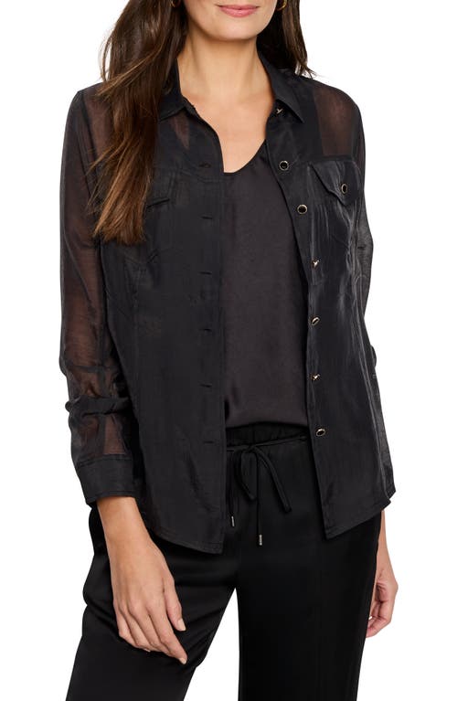 Nic + Zoe Nic+zoe Batiste Breeze Voile Jacket In Black Onyx