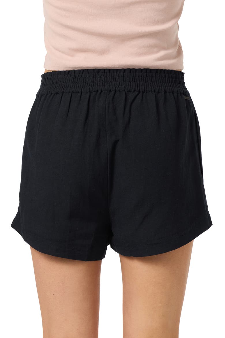 Sanders Smocked Waist Shorts, Alternate, color, BLACK