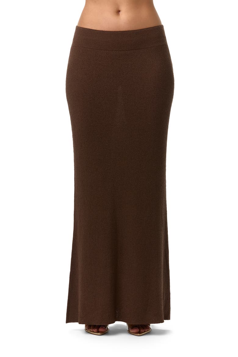 Knit Maxi Skirt, Main, color, CHOCOLATE
