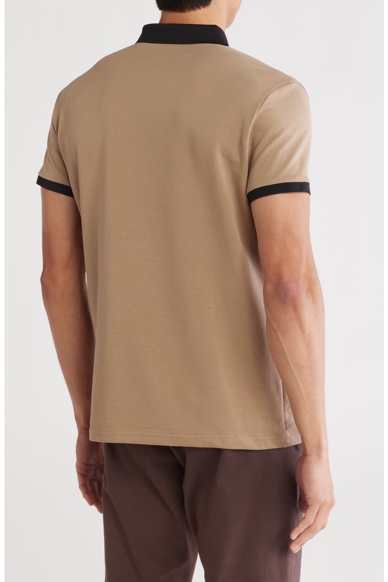 Slim Fit Stretch Cotton Polo, Alternate, color, MUSHROOM