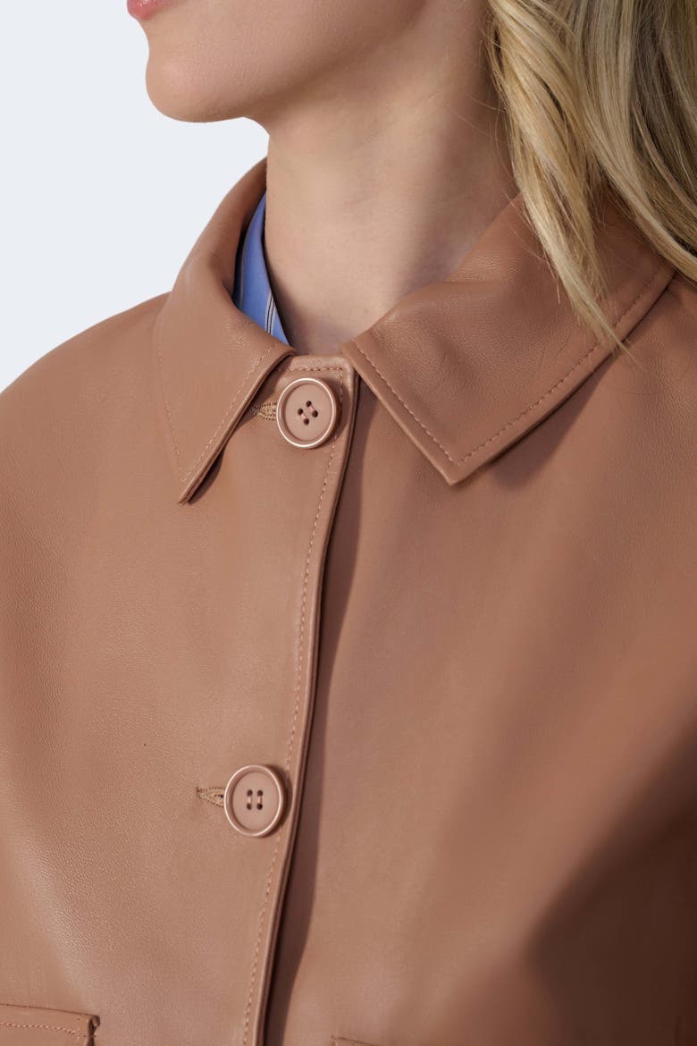 Ella Leather Jacket, Alternate, color, Mocha Brown