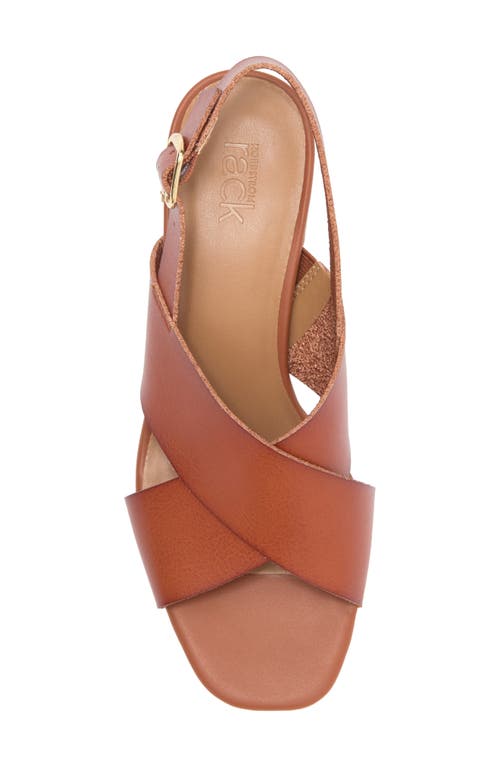 Nordstrom Rack Lyon Block Heel Slingback Sandal In Brown Raisin