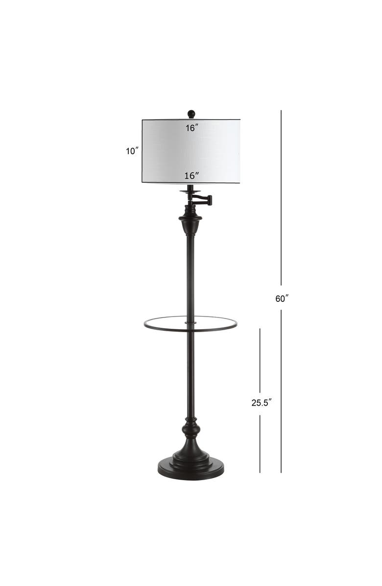 JONATHAN Y Cora 60" Metal/Glass LED Side Table and Floor Lamp, Alternate, color, Oil Rubbed Bronze