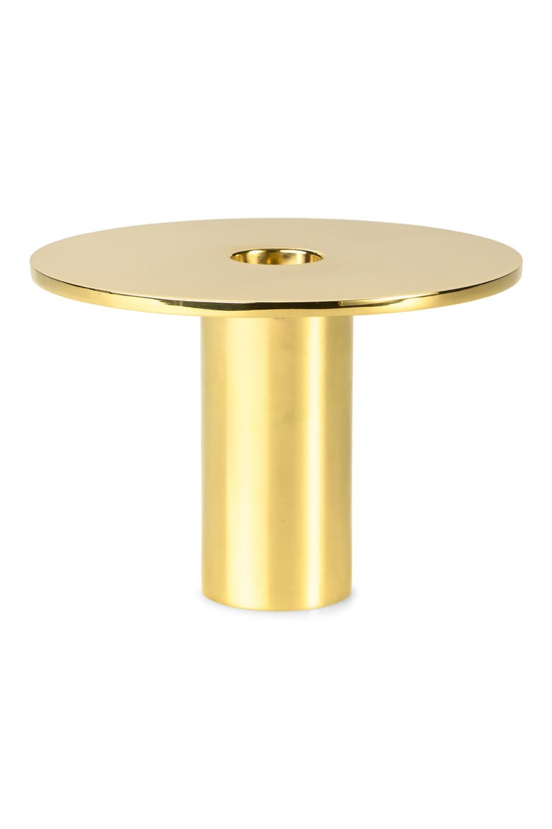 Eclipse Brass Candle Holder, Main, color, GOLD