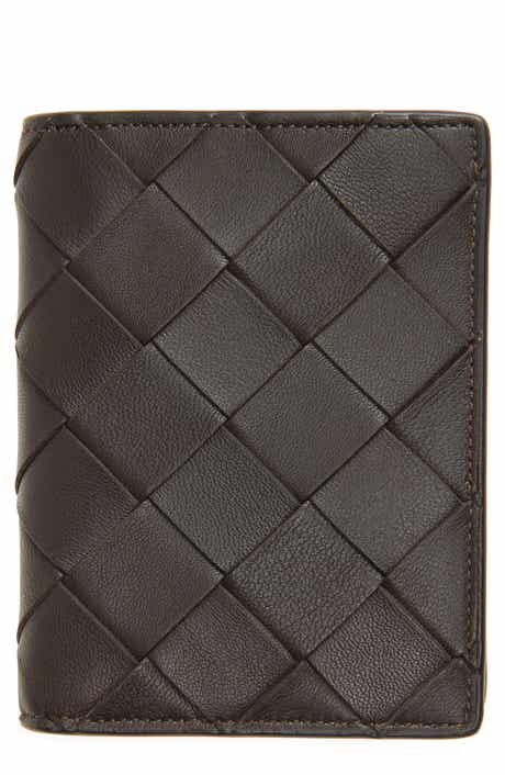 Woven Leather Bifold Card Case