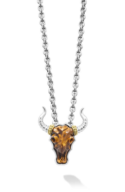 Men's Anthem Bull Pendant Necklace
