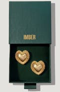 IMBER Oversize Puffy Heart Statement Earrings