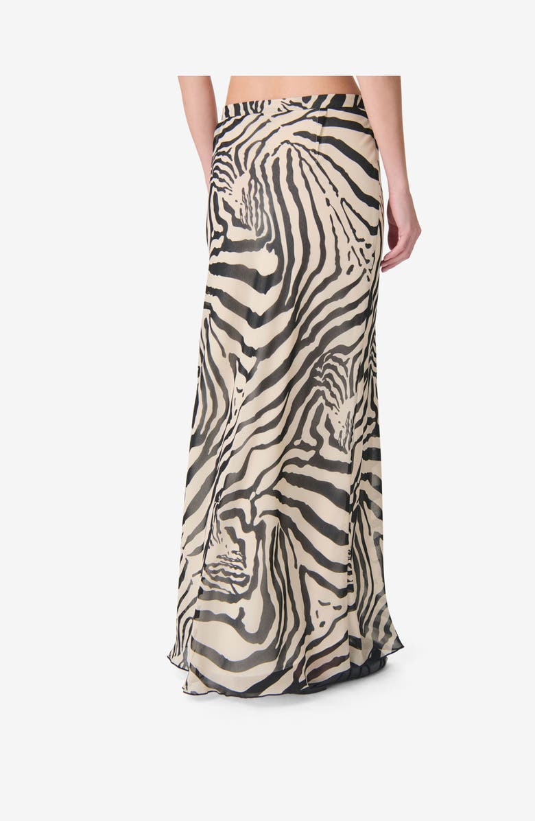 IRO Tilly Zebra Print Maxi Skirt, Alternate, color, Black Wild Print