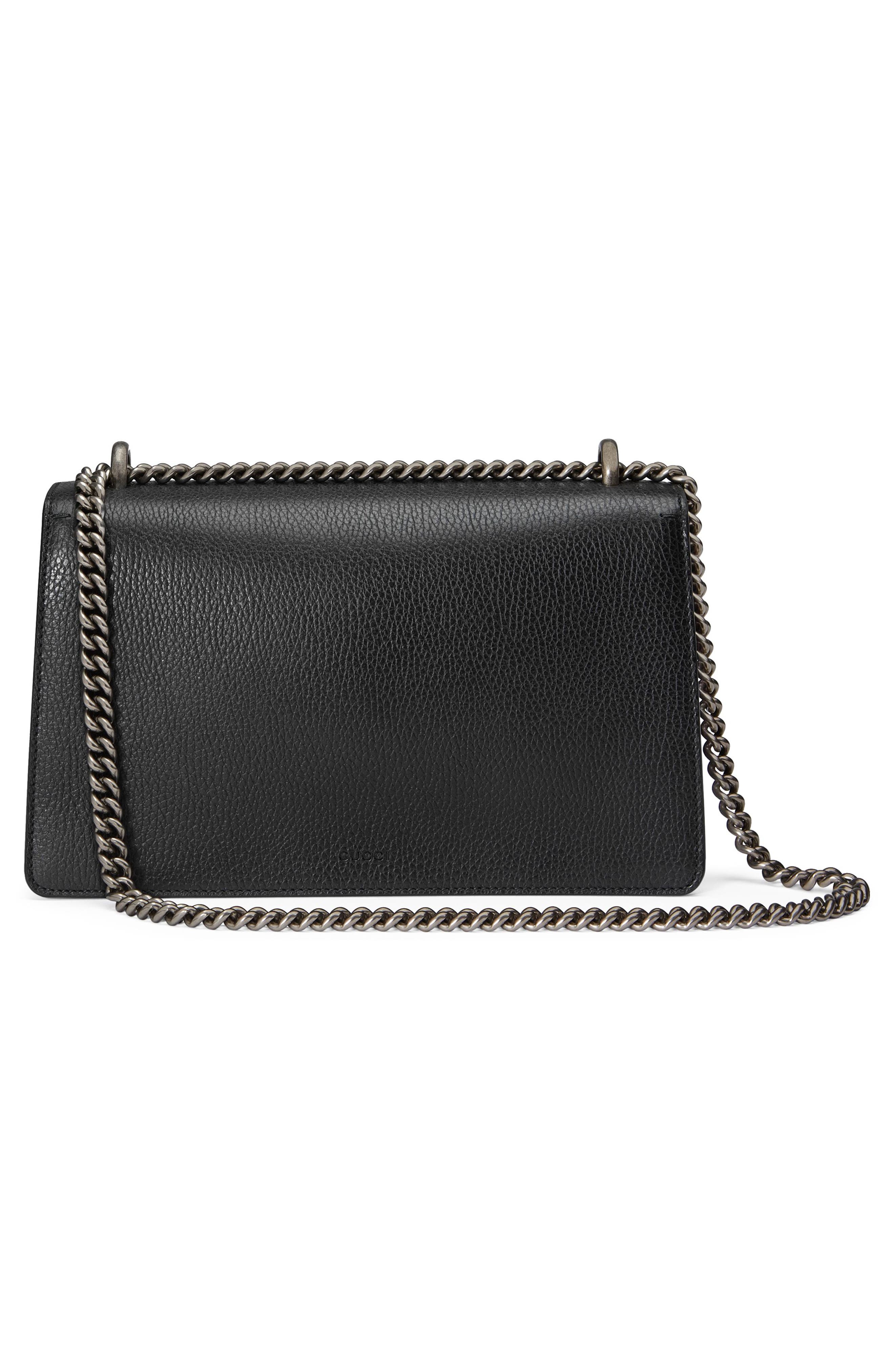 Small Leather Shoulder Bag, Alternate, color, NERO/BLACK DIAMOND