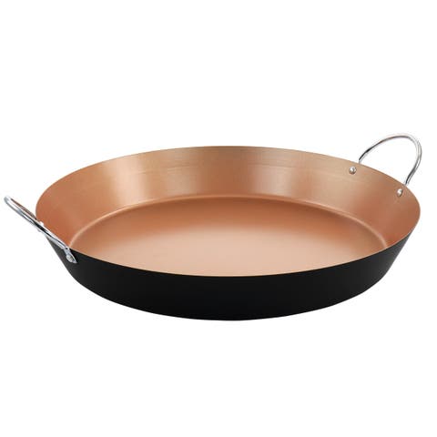 Stonefire Carbon Steel Nonstick 16 Inch Paella Pan