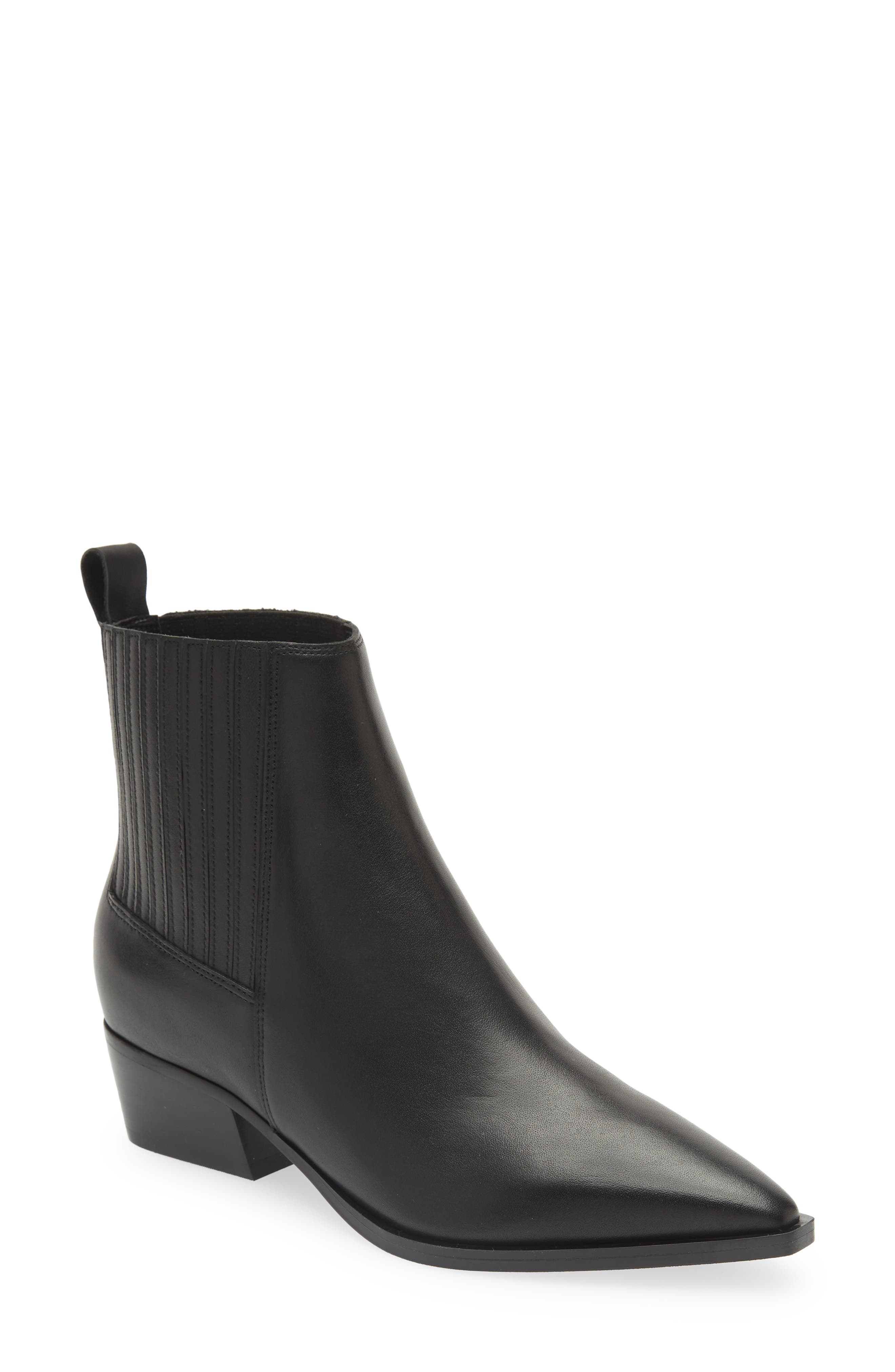 Yarita Pointed Toe Bootie, Main, color, BLACK 01