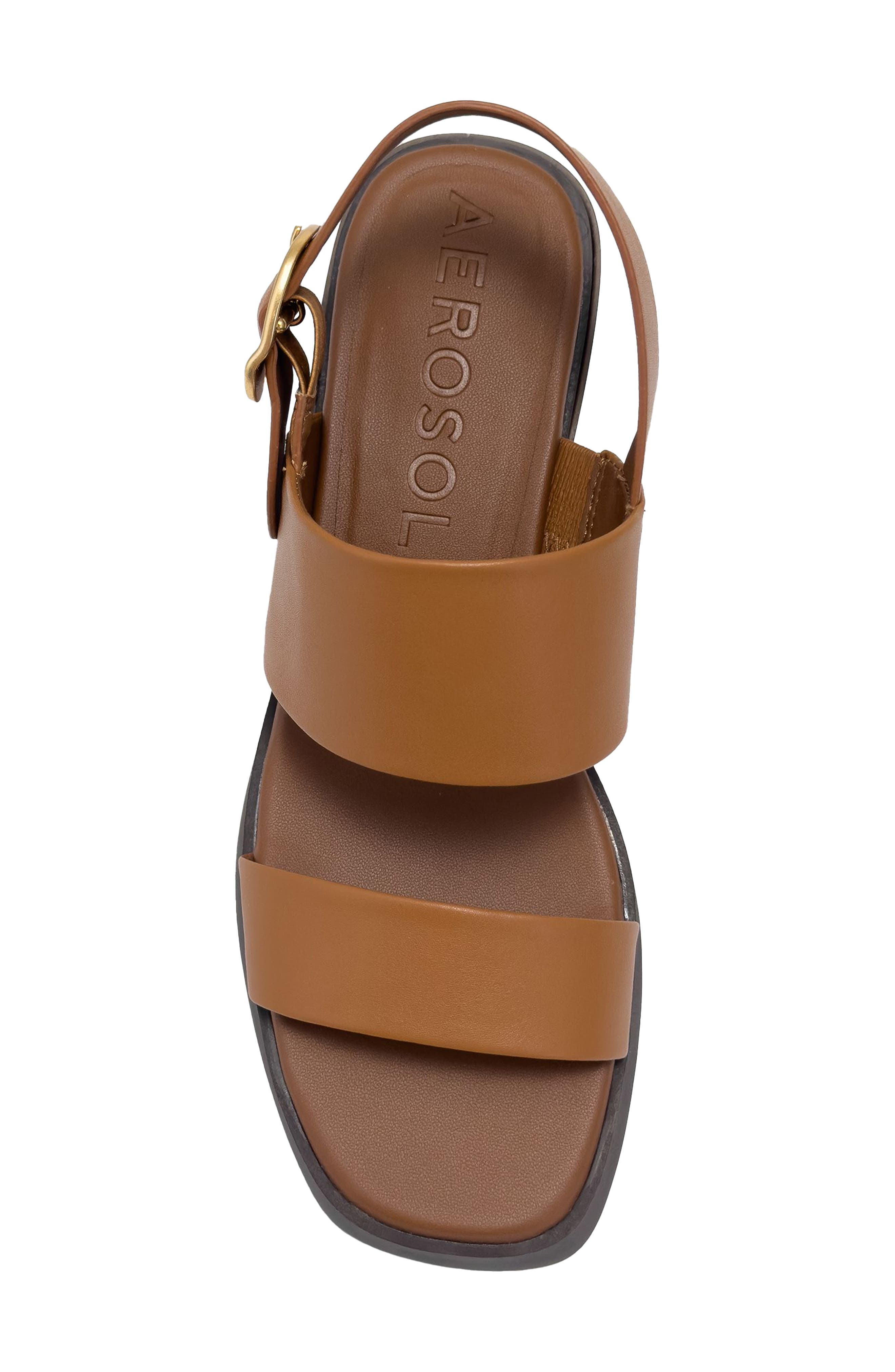 Aerosoles Dove Low Heeled Sandal - Wide Width Available, Alternate, color, Tan