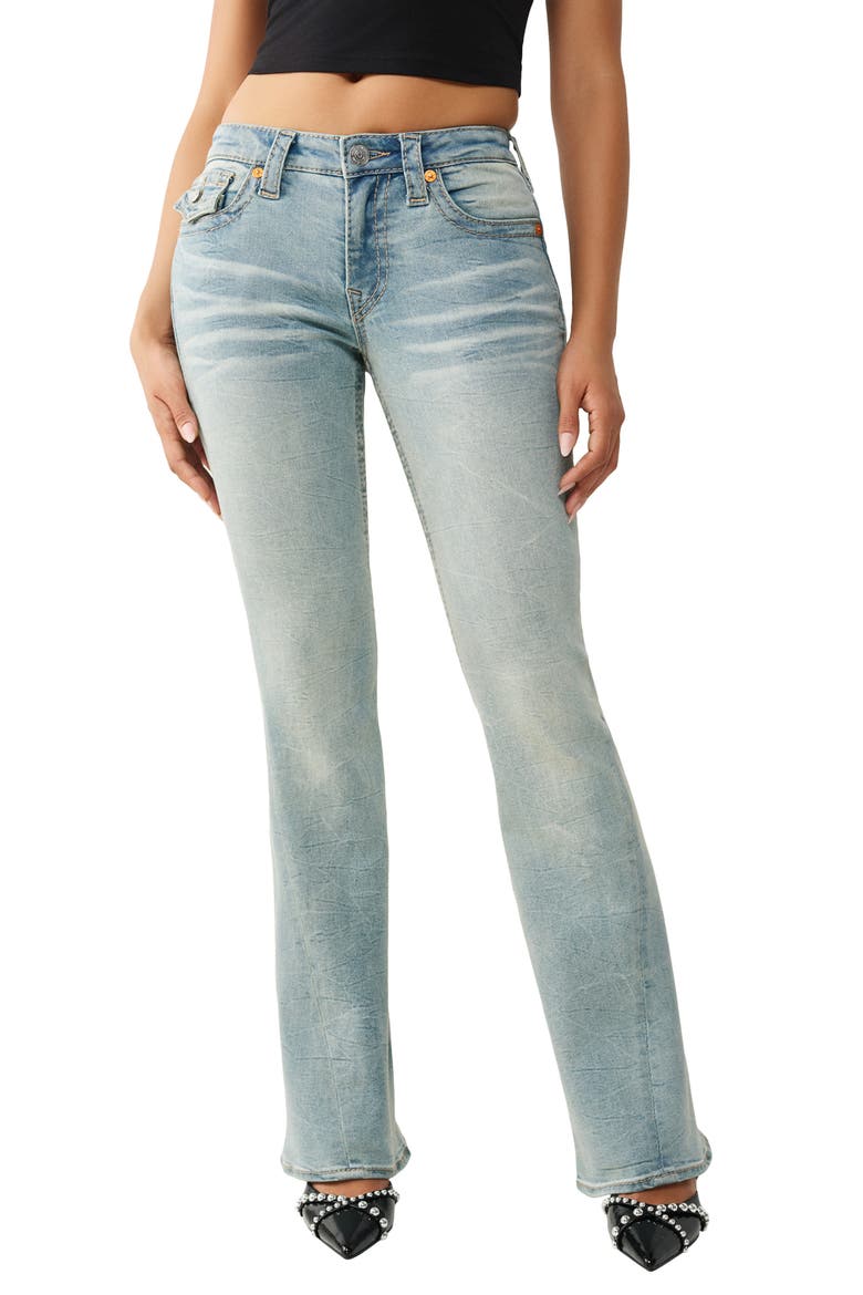 Joey Flap Pocket Flare Jeans, Main, color, CHILL GLOW