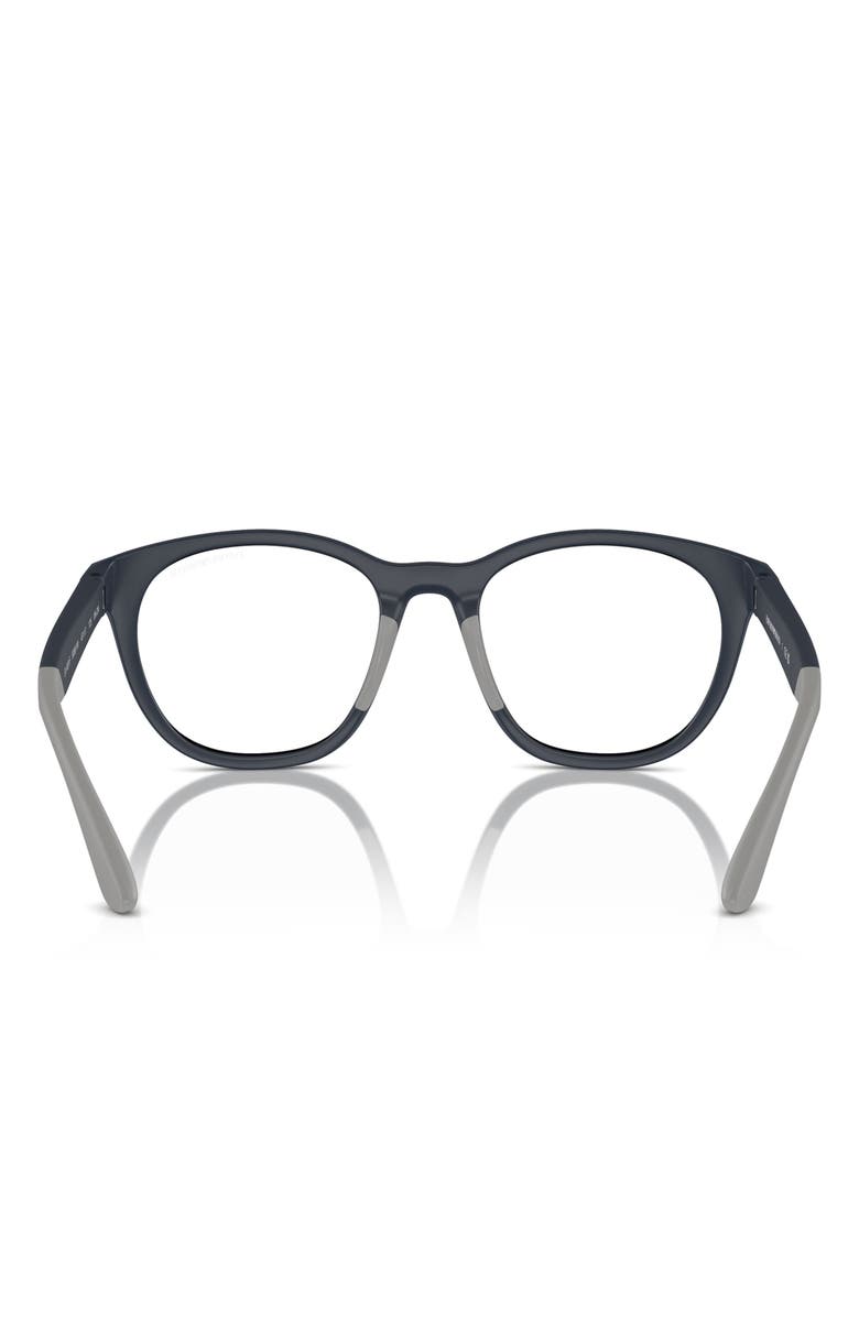 Emporio Armani 47mm Phantos Optical Glasses, Alternate, color, Matte Blue / Clear
