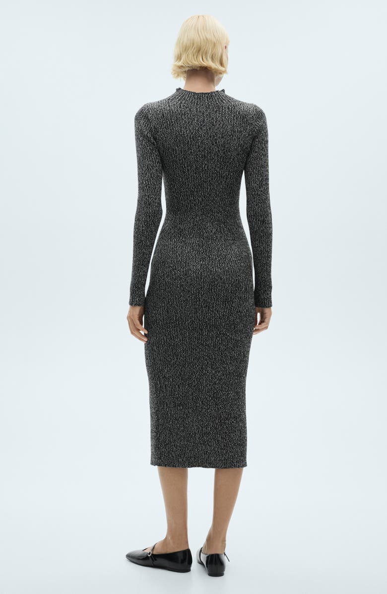 MANGO Flecked Long Sleeve Jersey Dress, Alternate, color, 