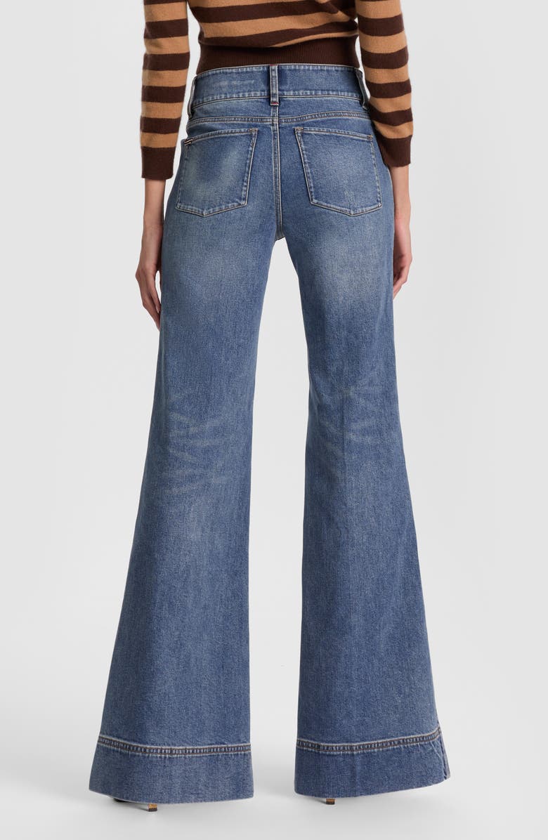 Alice + Olivia Perfect Wide Leg Jeans, Alternate, color, Best Intentions