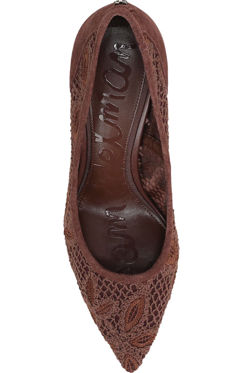 Sam Edelman Hazel Mesh Pointed Toe Pump, Alternate, color, Ande Brown