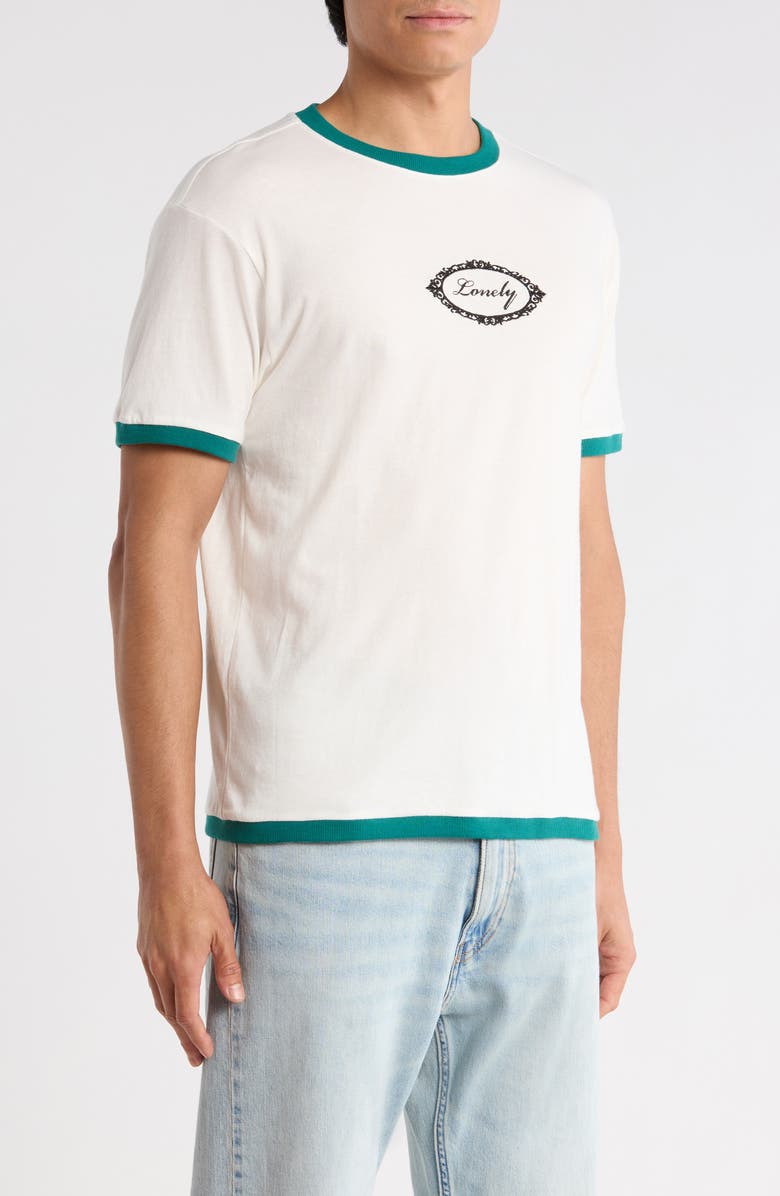 PacSun Lonely Ringer T-Shirt, Alternate, color, Cream