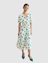 HOBBS LONDON Barrington Polka Dot Midi Dress