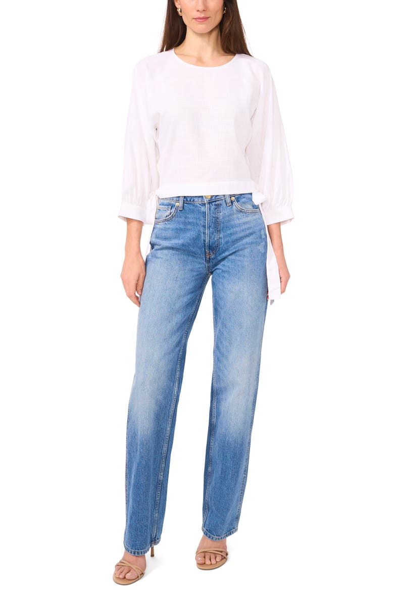 1.STATE Side Tie Top, Alternate, color, Ultra White