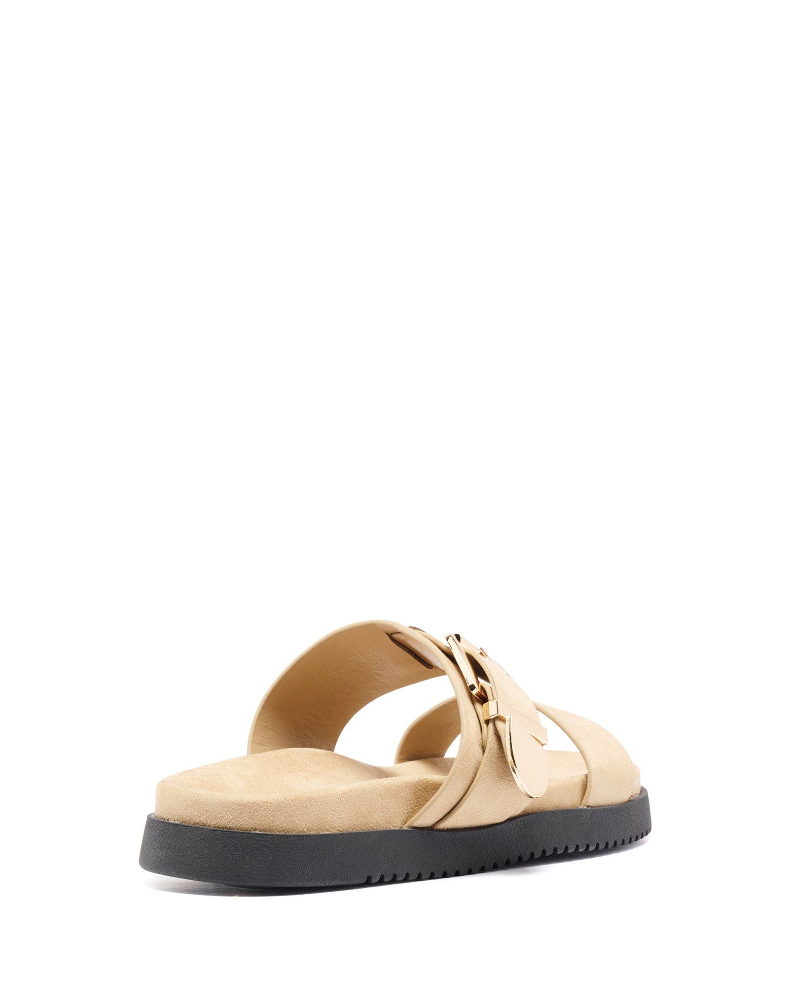 Remi Open Round Toe Sandal, Alternate, color, Cashew Faux Suede