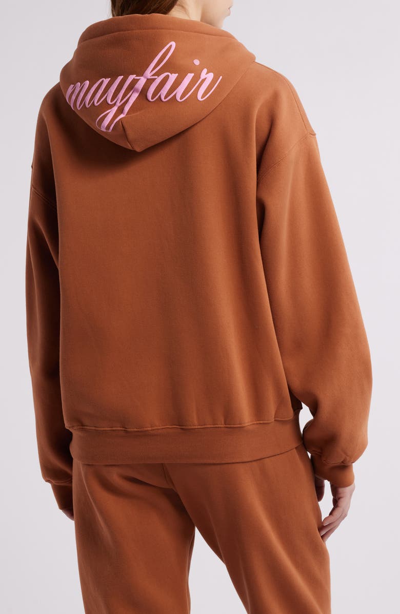 THE MAYFAIR GROUP Me Day Fleece Graphic Zip Hoodie, Alternate, color, Brown