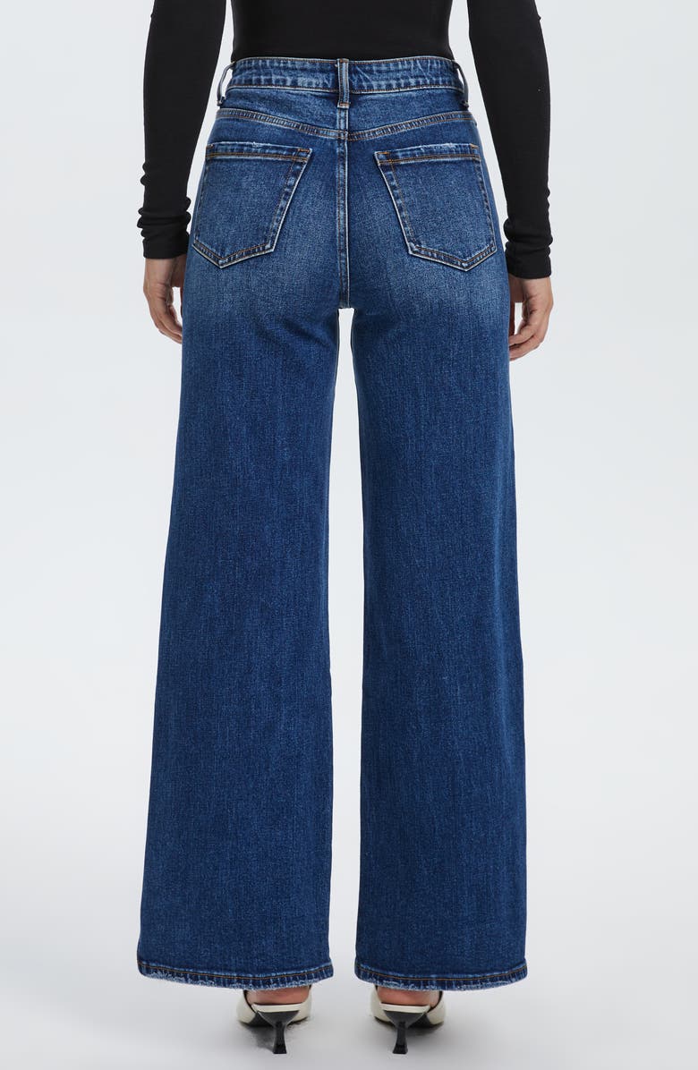 Bayeas High Waist Wide Leg Slit Hem Jeans, Alternate, color, Lovely