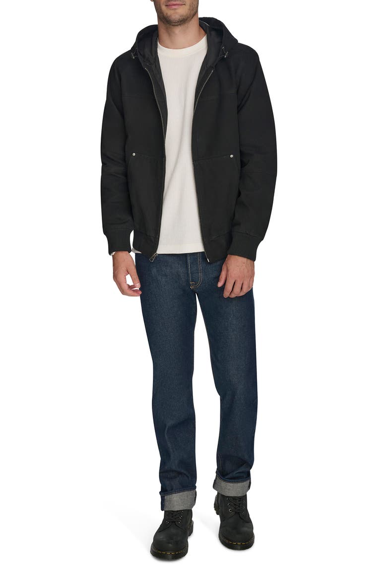 Lightweight Workwear Hooded Jacket, Alternate, color, BLACK