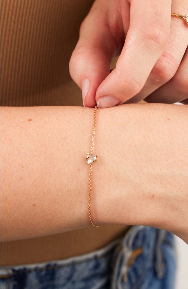 MADE BY MARY Toi et Moi Bracelet, Alternate, color, Gold Vermeil