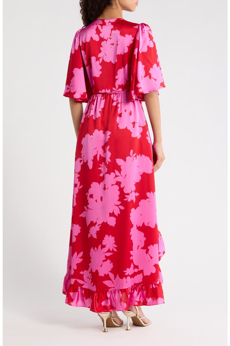 Burning Love Abelia High Low Maxi Dress, Alternate, color, CHERRY-PINK