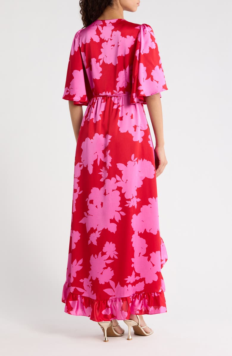 SUGARLIPS Burning Love Abelia High Low Maxi Dress, Alternate, color, Cherry-Pink