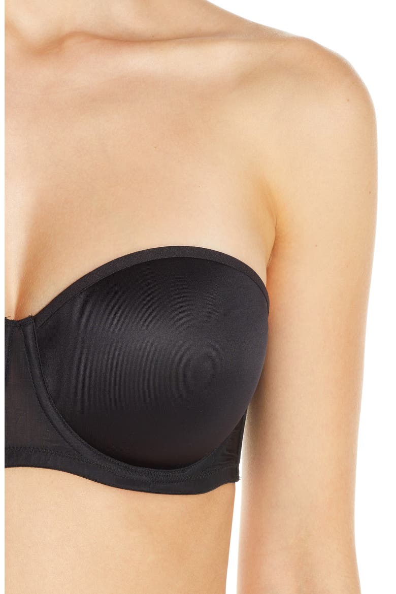 Soirée Convertible Strapless Underwire Bra, Alternate, color, BLACK