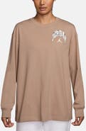 Jordan Brooklyn Long Sleeve Cotton Oversize Graphic T-Shirt