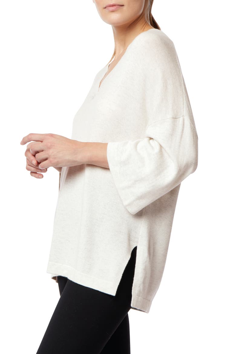 Wool Blend V-Neck Tunic, Alternate, color, CLOUD MARL