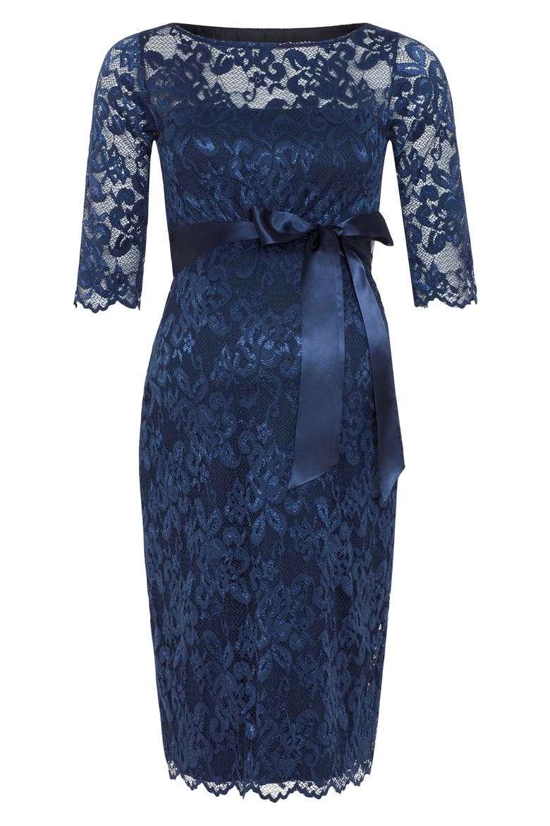 Amelia Maternity Dress, Alternate, color, NAVY