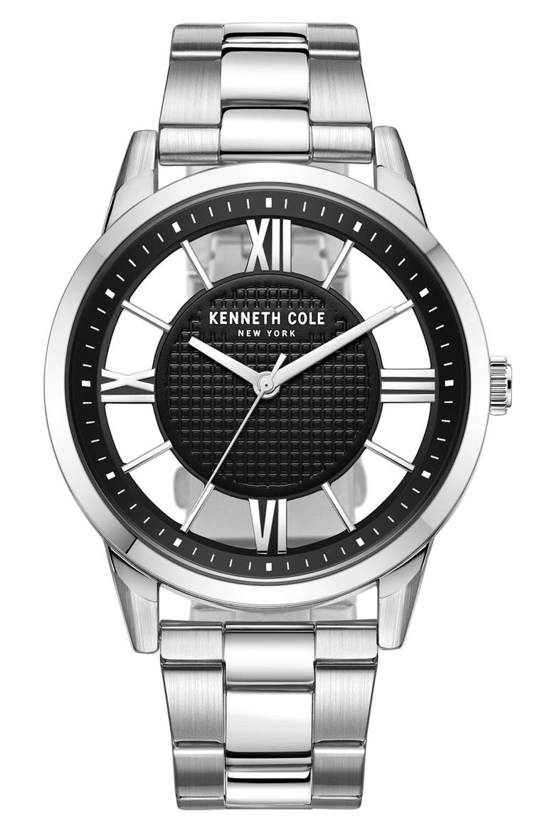 Transparency Bracelet Watch, 45mm, Main, color, SILVER