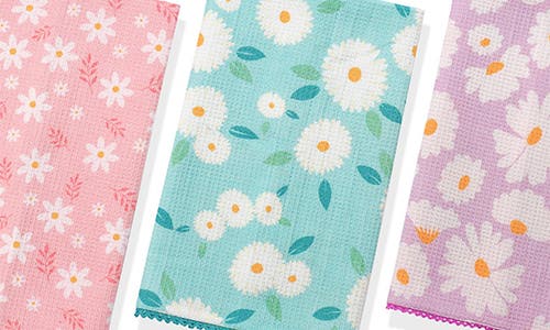 Tiramisu The Meadowland Daisy Kitchen Towel Set In Multi