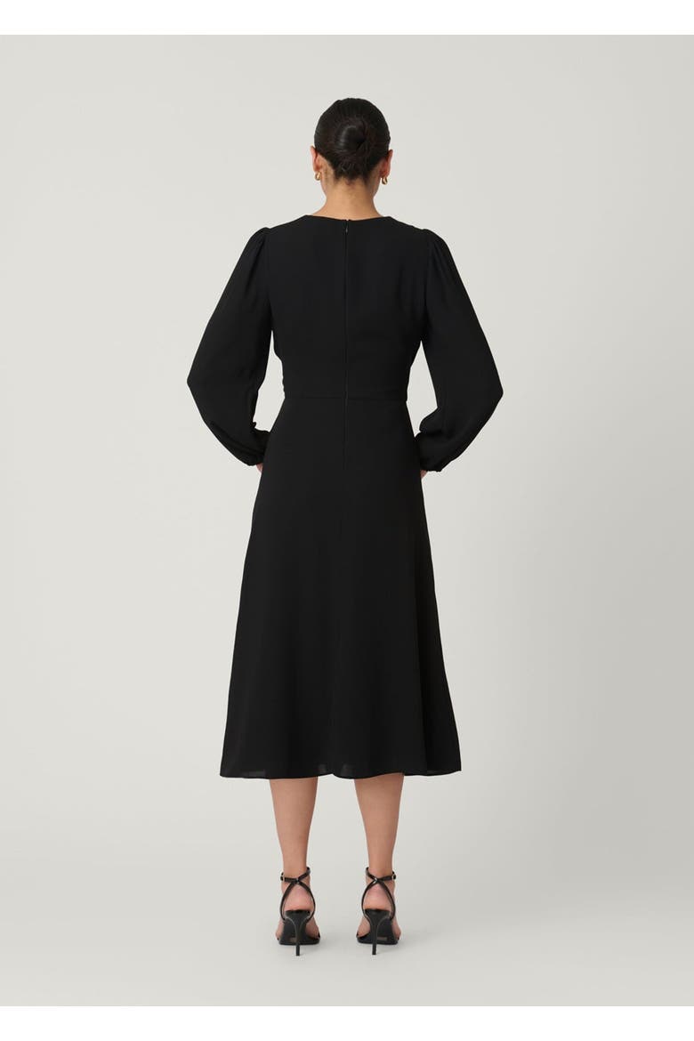 Kathleen Lightweight Stretch Crepe Dress, Alternate, color, Jet