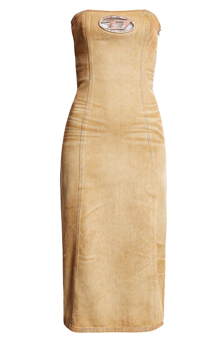 DIESEL<sup>®</sup> De-Vildress FSF Strapless Nonstretch Denim Dress, Alternate, color,
