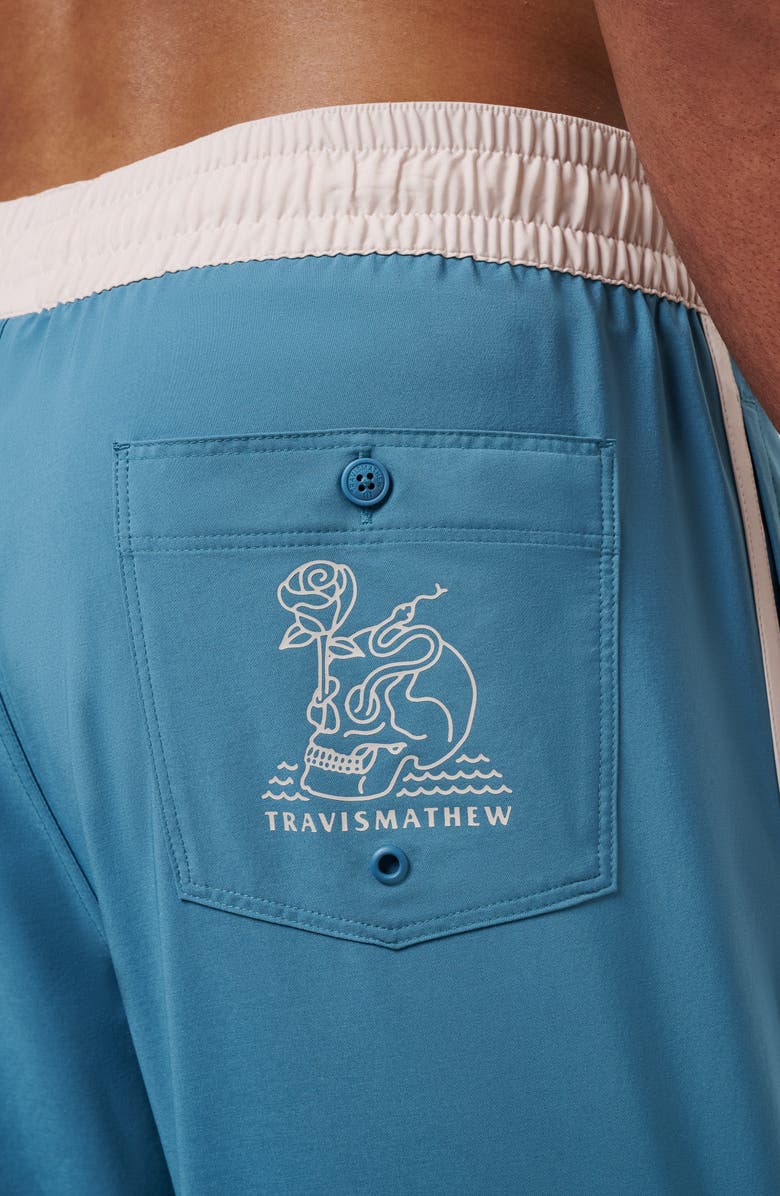 TravisMathew Lost Cave Swim Trunks, Alternate, color, Pacific Coast