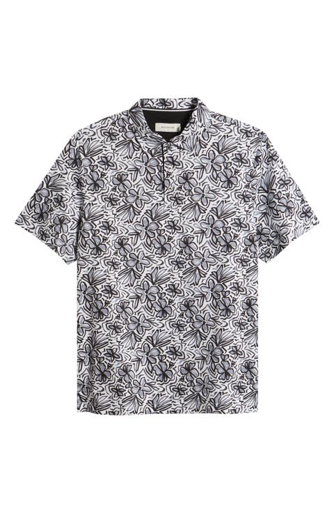 Hendrix Digital Abstract Print Cotton Polo