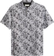 Bugatchi Hendrix Digital Abstract Print Cotton Polo