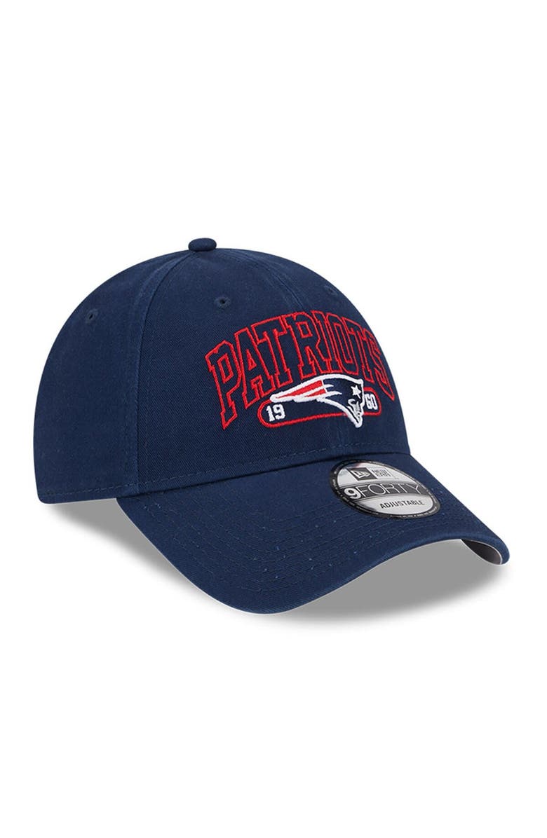 New Era Men's New Era Navy New England Patriots Outline 9FORTY Snapback Hat, Alternate, color, 