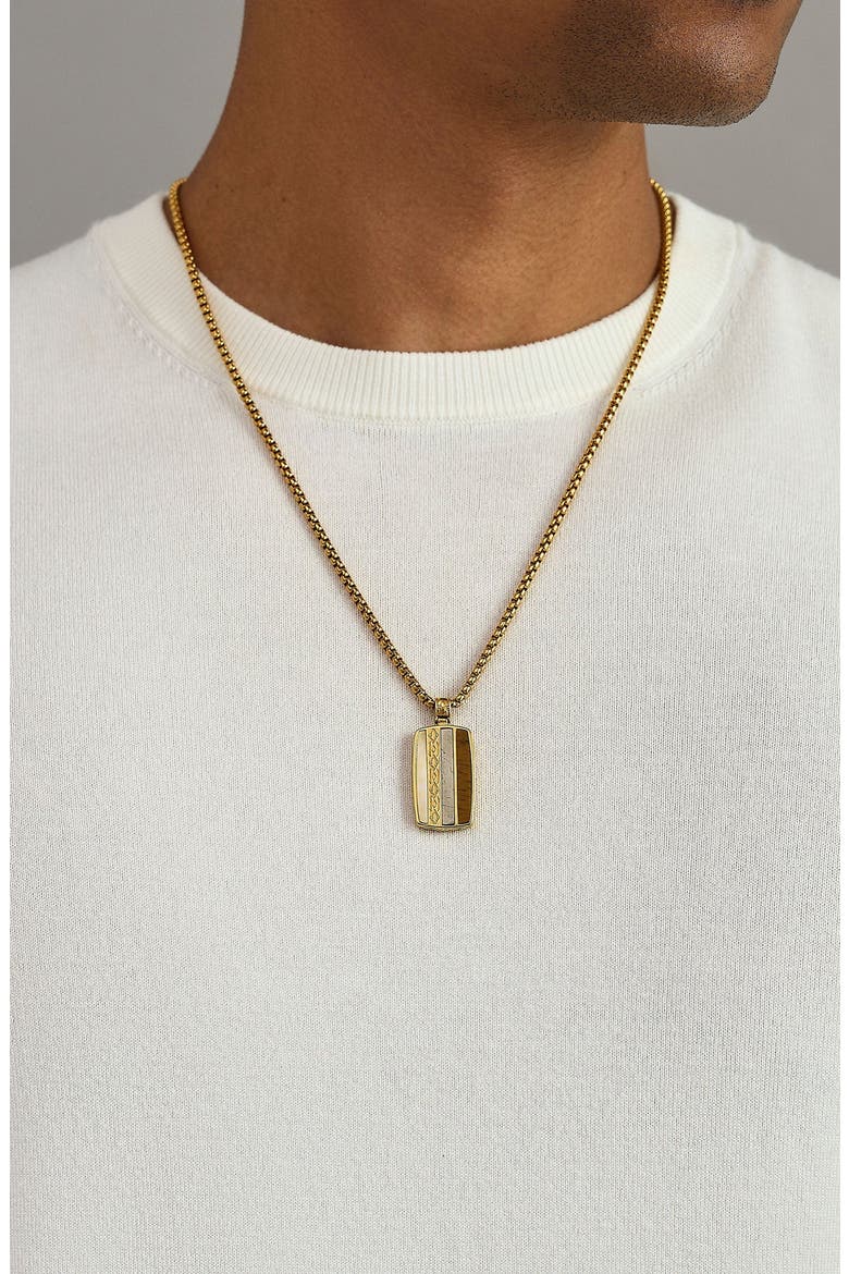 Gold Trinity Pendant Necklace, Alternate, color, None