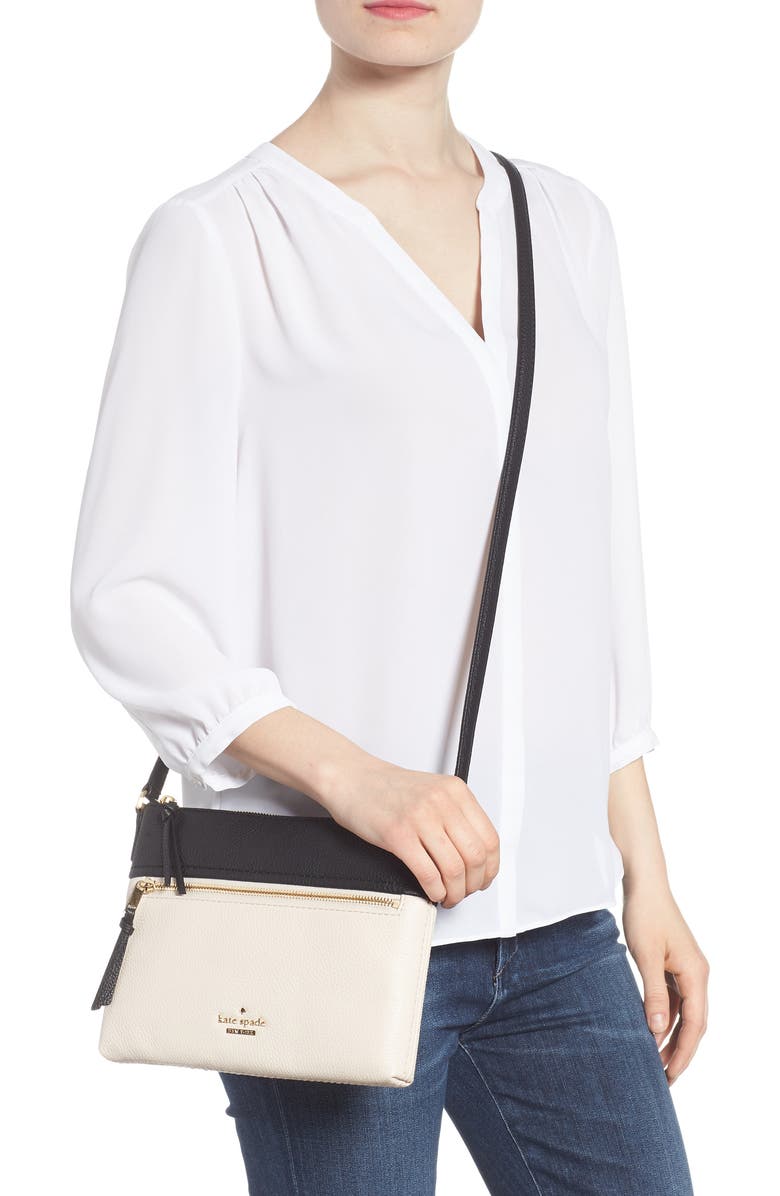 Kate Spade New York jackson street - gabriele leather crossbody bag, Alternate, color,