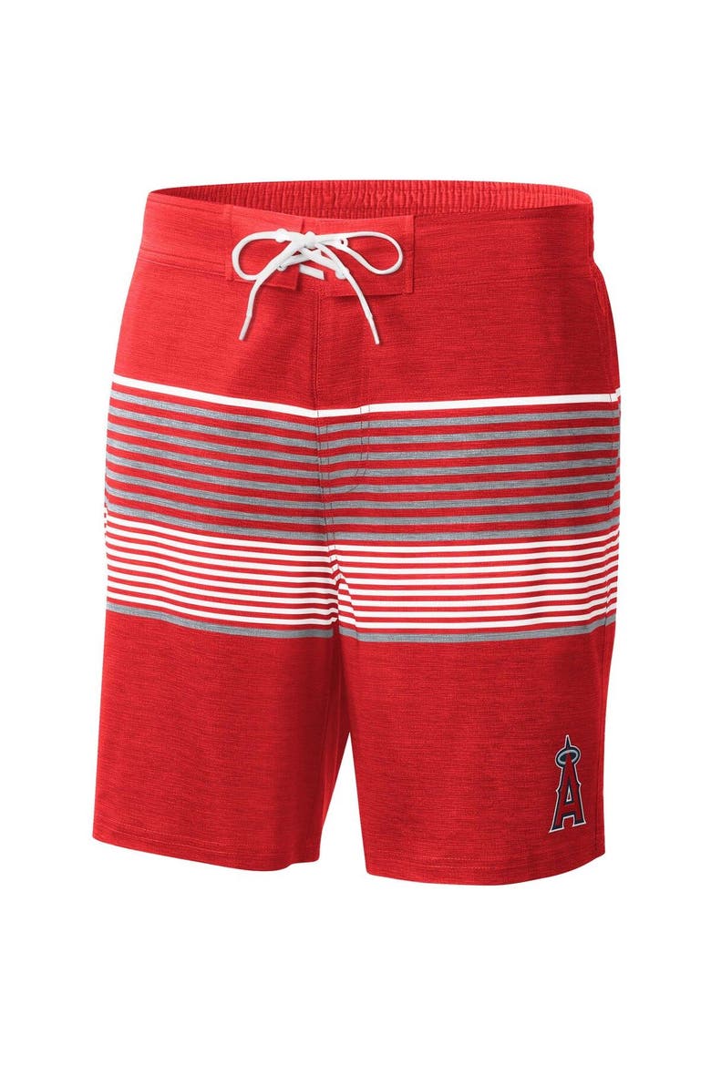 Men's G-III Sports by Carl Banks  Red Los Angeles Angels Coastline Volley Swim Shorts, Alternate, color, Red